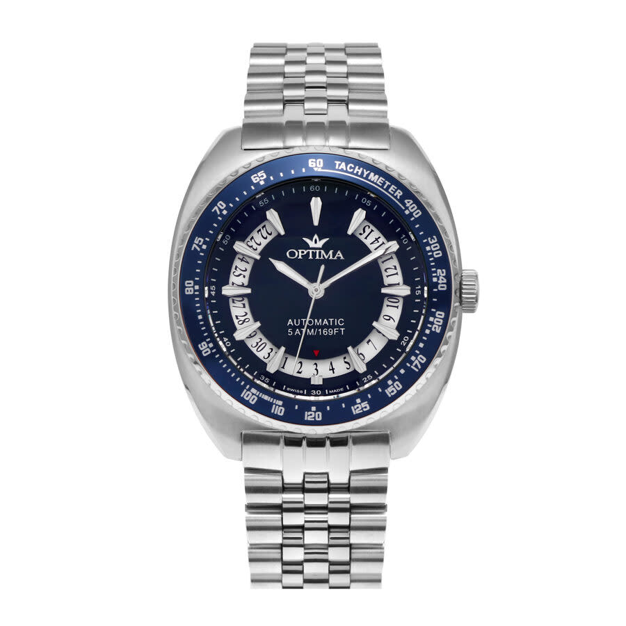 Optima 488 Collection Tachymeter Blue Dial Men's Watch OSA488-SS-9