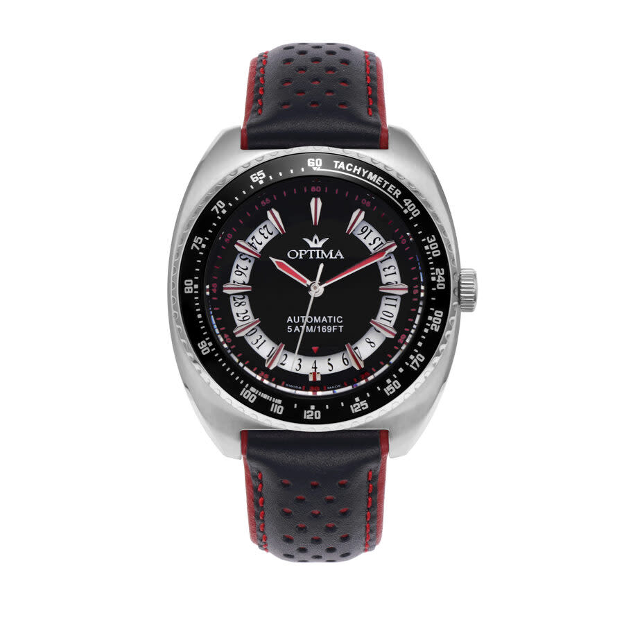 Optima 488 Collection Tachymeter Red Dial Men's Watch OSA488-SL-5