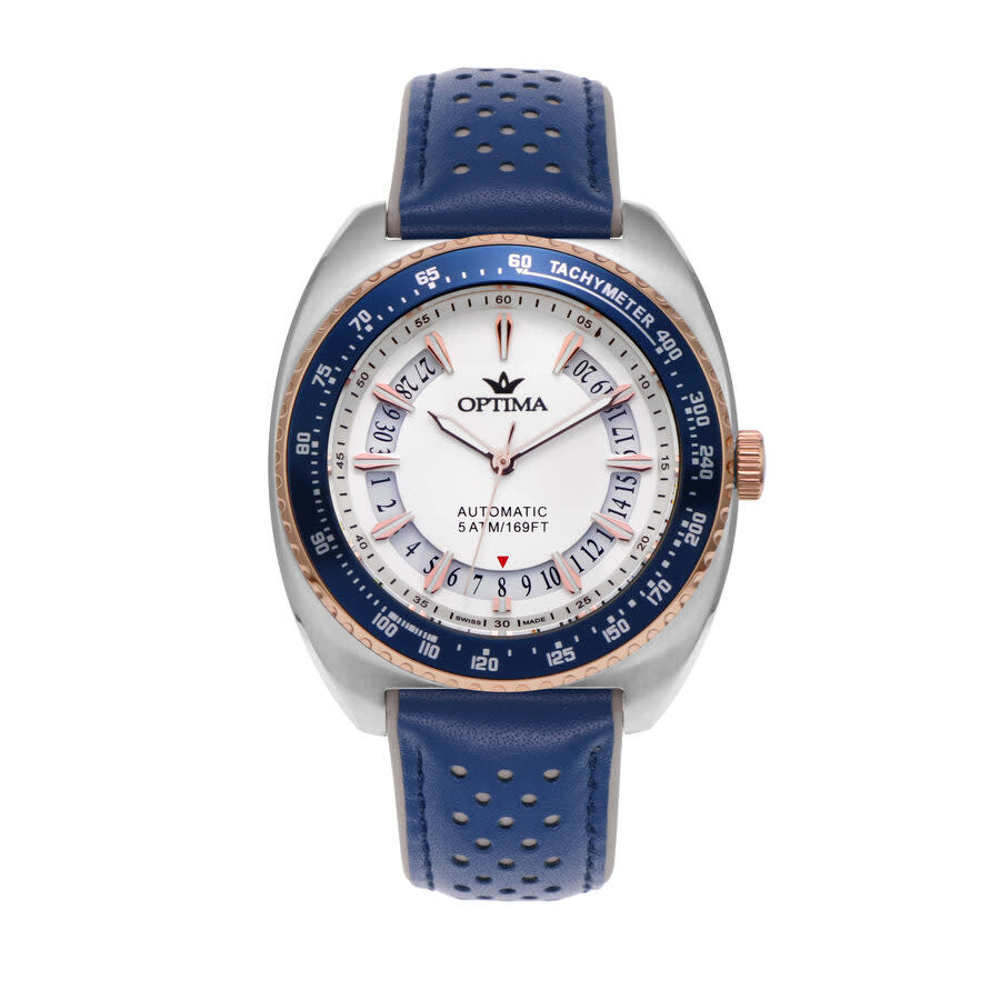 Optima 488 Collection Tachymeter White Dial Men's Watch OSA488-SRL-1