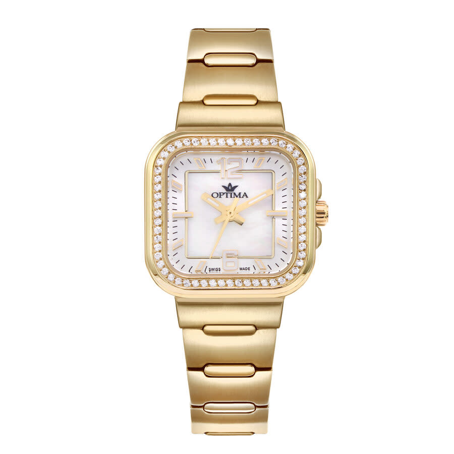Optima 490 Collection Mother of Pearl Dial Ladies Watch OSL490-GG-S-7