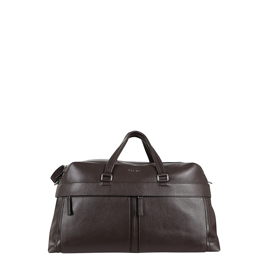 Orciani Borsone Micron In Pelle Tracolla In Black