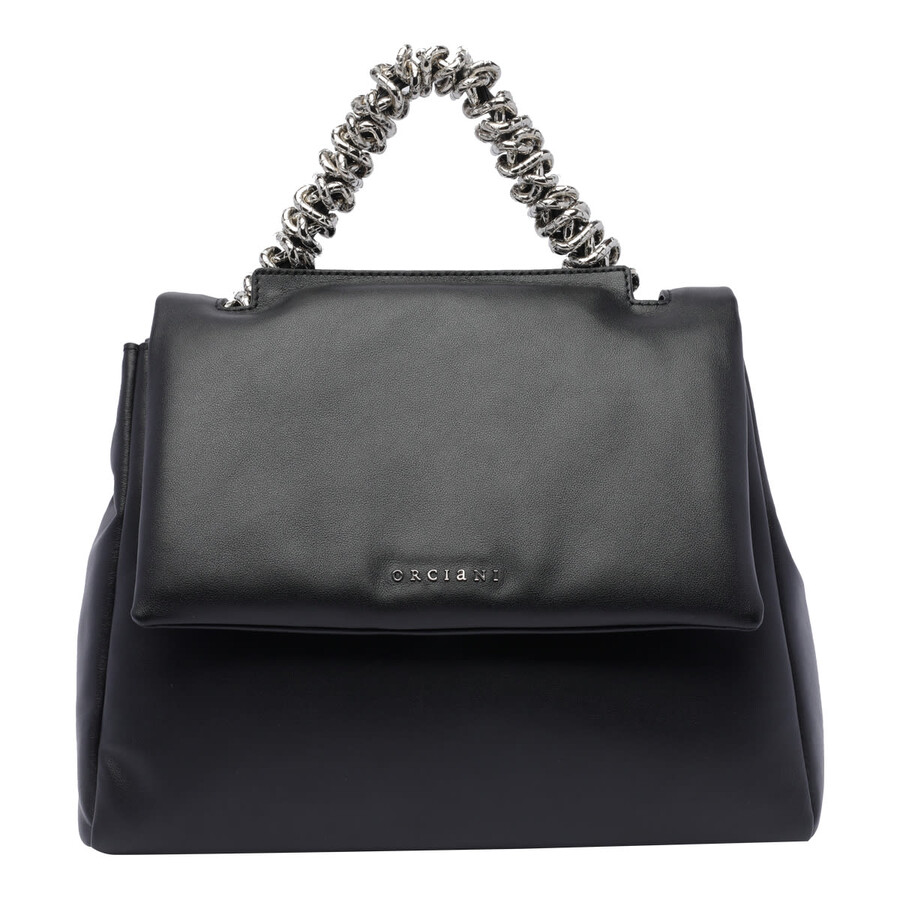 Orciani Medium Sveva Handbag In Black