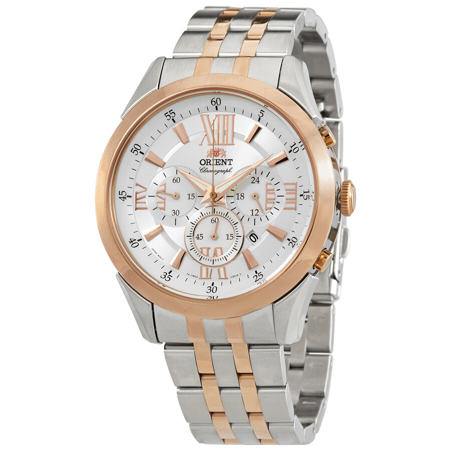 Orient Chronograph Quartz Silver Dial Men's Watch FTW04001W0