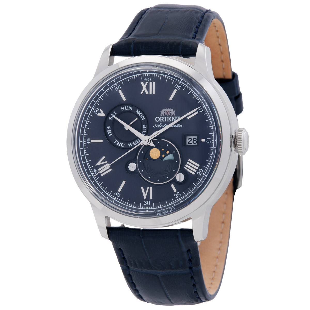 Orient Bambino Version 9 Automatic Day-Night Blue Dial Men's Watch RA-AK0806L30B