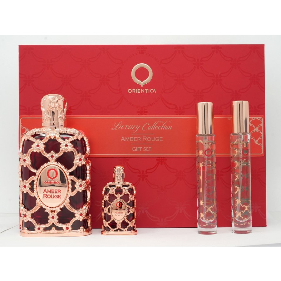 Orientica Ladies Amber Rouge 4pcs EDP Gift Set Fragrances