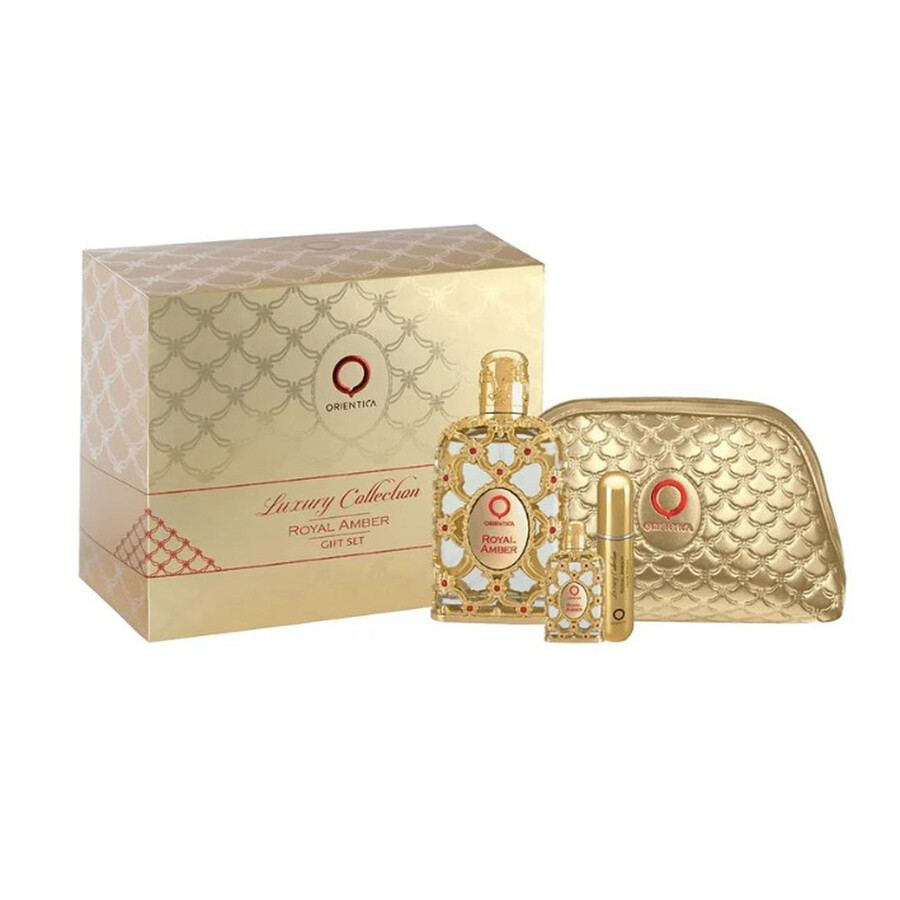 Shop Orientica Ladies Royal Amber Gift Set Fragrances 6297001158302 In Amber / Green