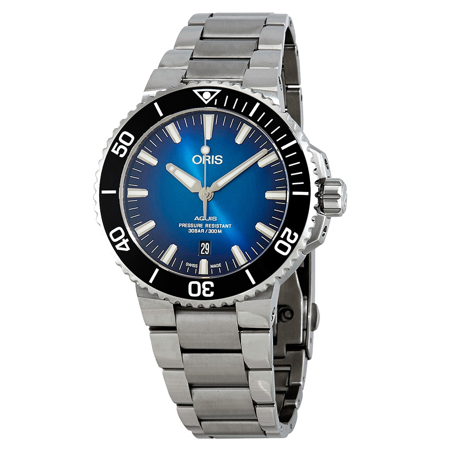 Oris Aquis Automatic Blue Dial Men's Watch 01 733 7730 4185-Set MB