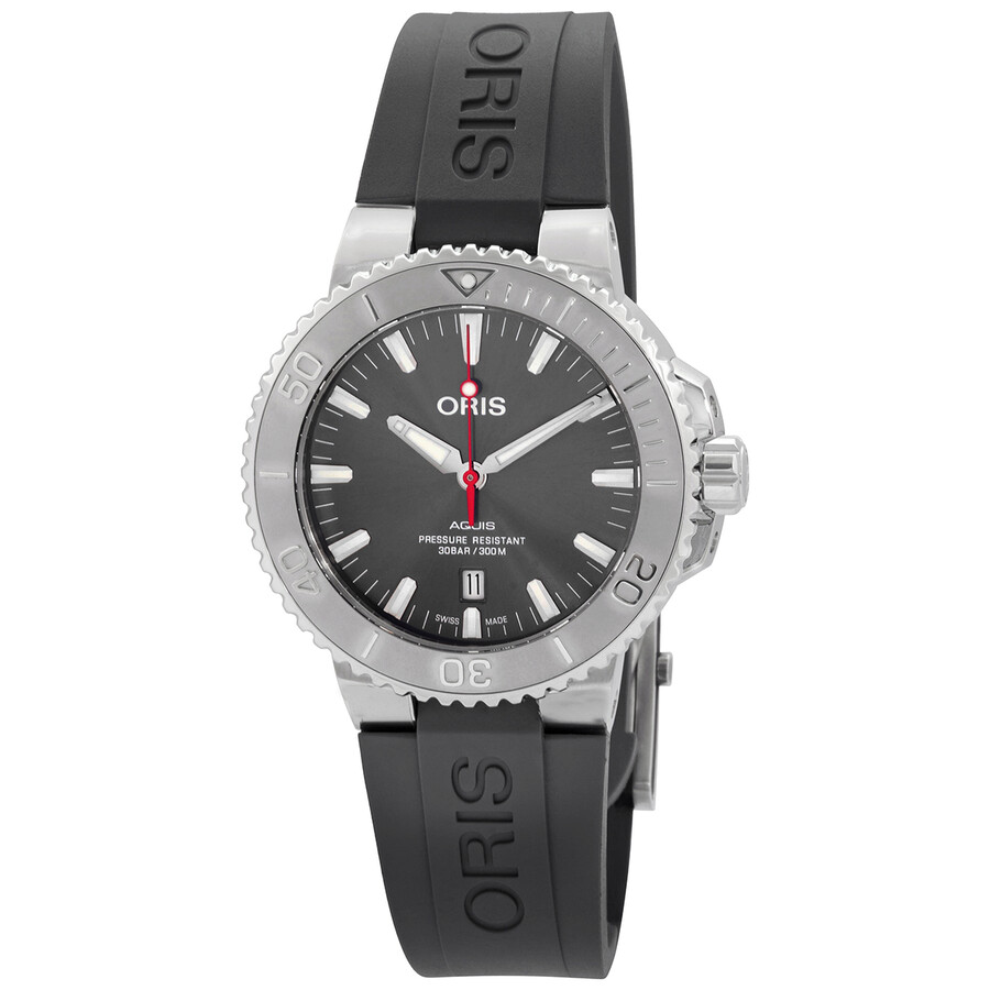 Oris Aquis Automatic Grey Dial Men's Rubber Watch 01 733 7730 415307 4