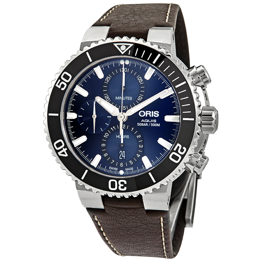 Oris Aquis Blue Dial Automatic Men's Chronograph Watch 01 774 7743 4155-07 5 24 10EB