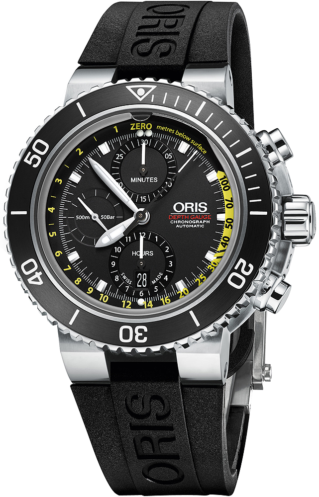 Oris Aquis Chronograph Automatic Black Dial Men's Watch 01 774 7708 4154-Set RS
