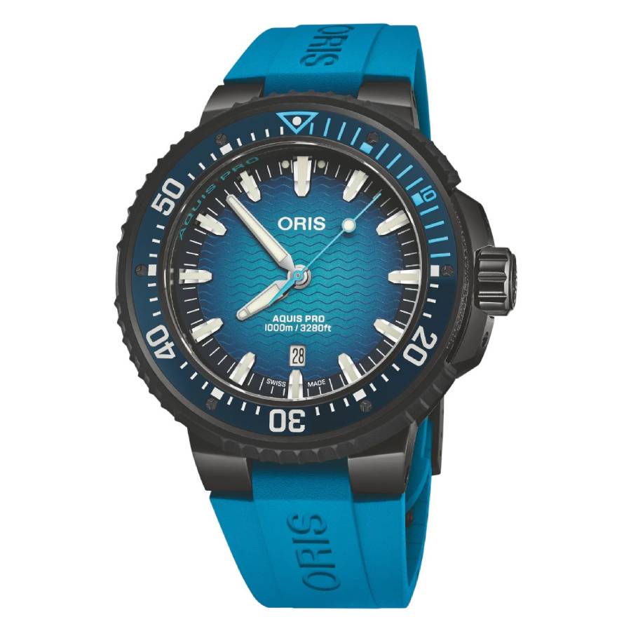Oris Aquis Pro 1000M Automatic Blue Dial Men's Watch 01 733 7801 7255-Set