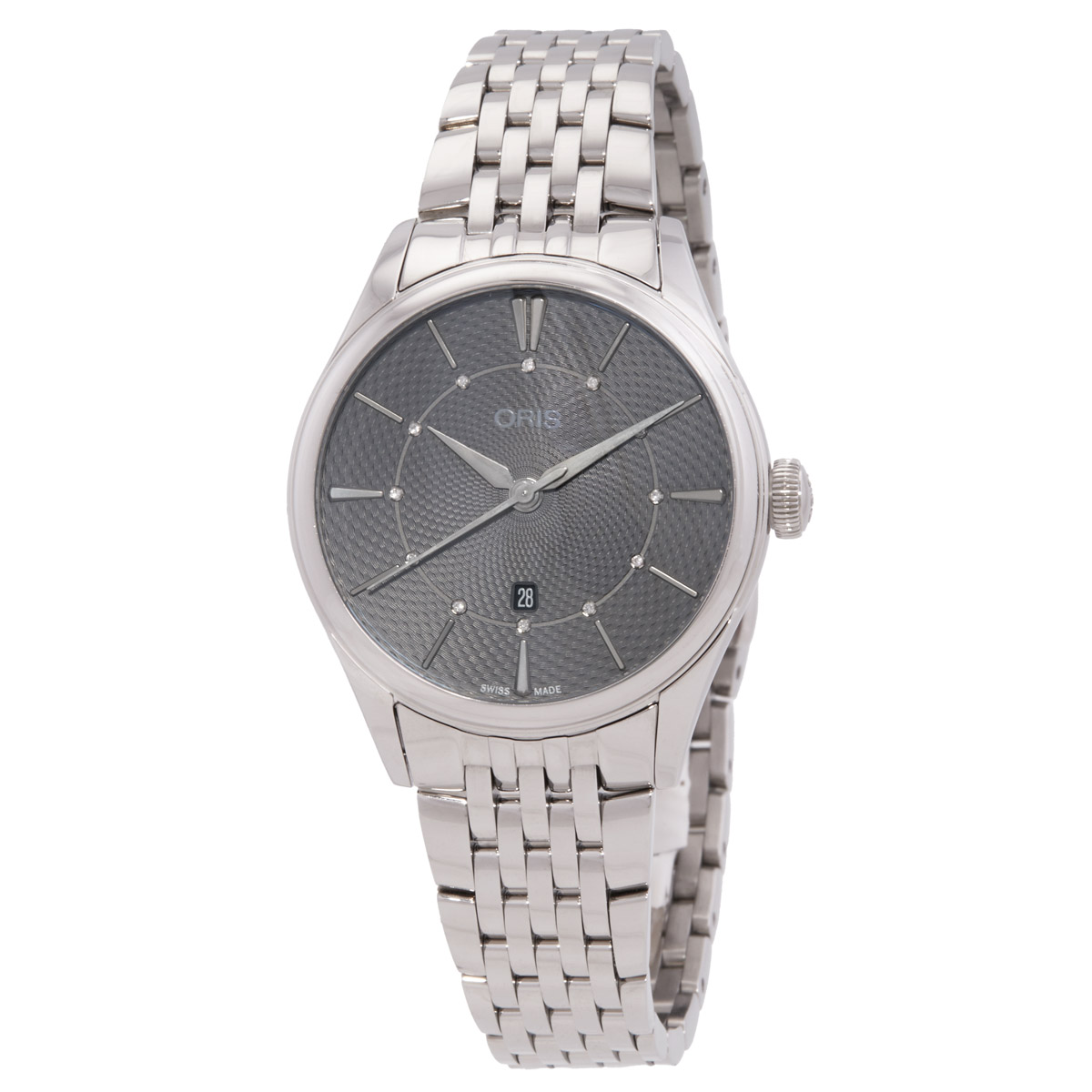 Oris Artelier Automatic Diamond Grey Dial Ladies Watch 01 561 7724 4053-07 8 17 79