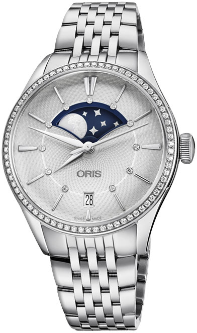 Oris Artelier Automatic Diamond Silver Dial Watch 01 763 7723 4951-07 8 18 79