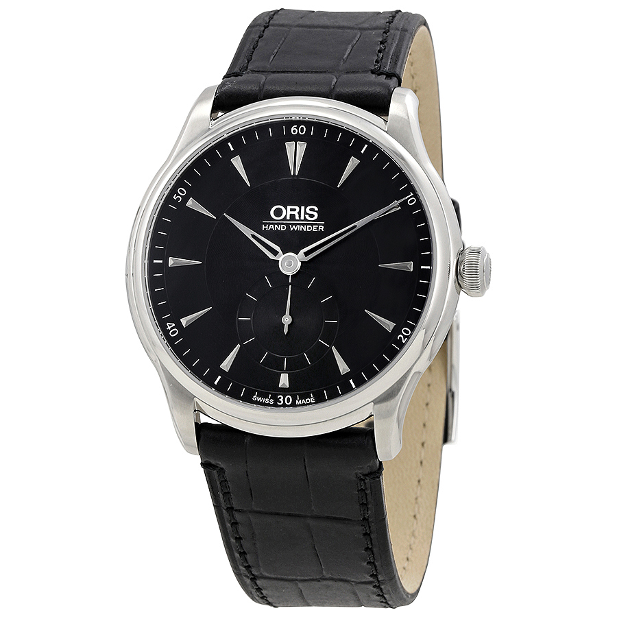 Oris Artelier Black Guilloche Dial Men's Watch 396-7580-4054LS