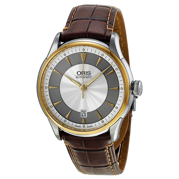 Oris Artelier Date Gold Tone Stainless Steel Automatic Men's Watch 733-7591-4351LS