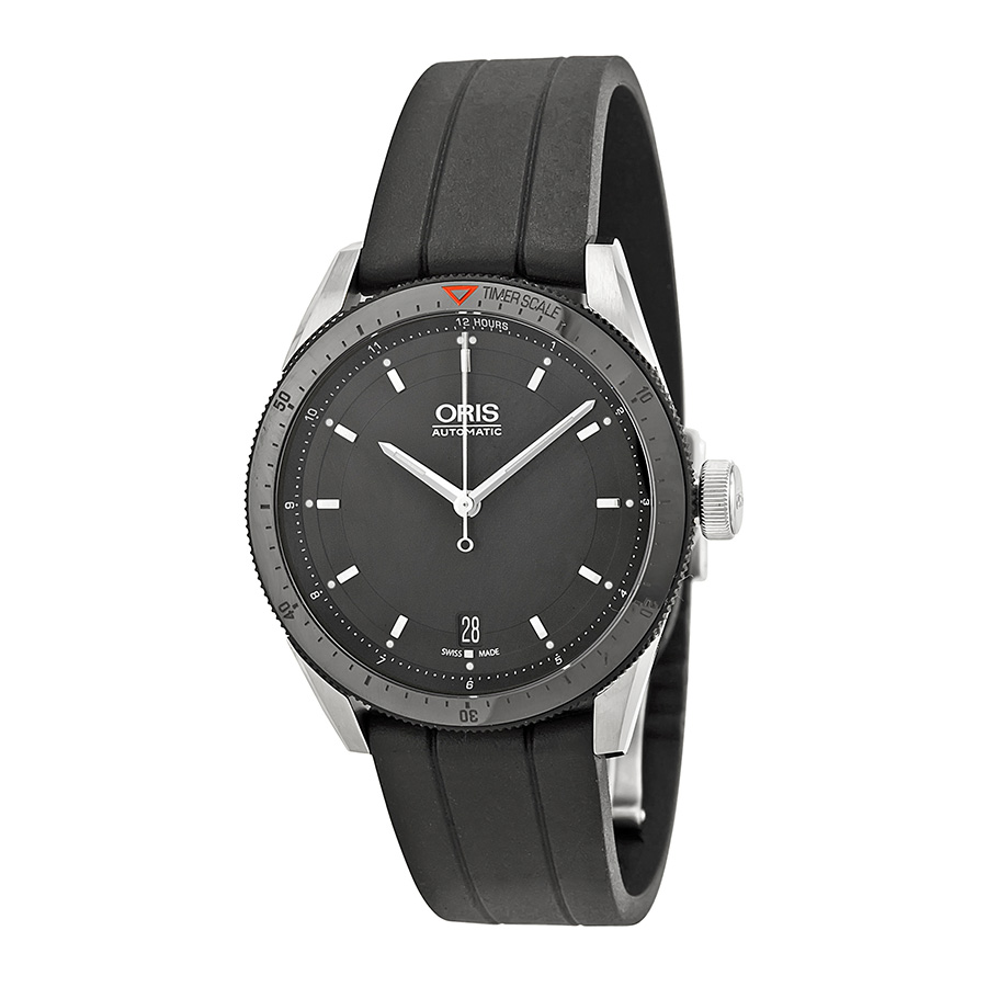 Oris Artix GT Date Black Dial Black Rubber Mid Size Watch 733-7671-4434RS
