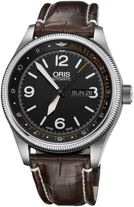 Oris Big Crown Automatic Black Dial Men's Watch 01 735 7728 4084-Set LS Kroko