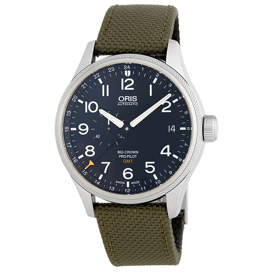 Oris Big Crown Propilot Automatic Men's Green Textile Watch 748-7710-4063GRFS