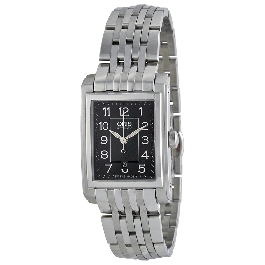 Oris Automatic Black Dial Stainless Steel Ladies Watch 561-7656-4034MB