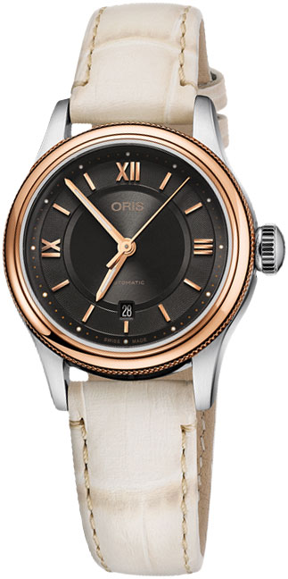 Oris Classic Date Automatic Grey Dial Ladies Watch 01 561 7718 4373-07 5 14 31