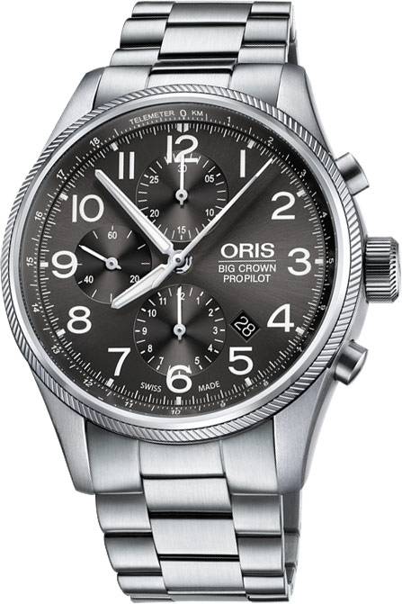 Oris Divers Chronograph Automatic Grey Dial Men's Watch 01 774 7699 4063MB