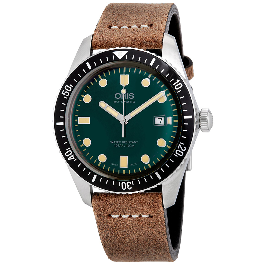 Oris Divers Dixry Five Green Dial Men's Watch 733-7720-4057LS