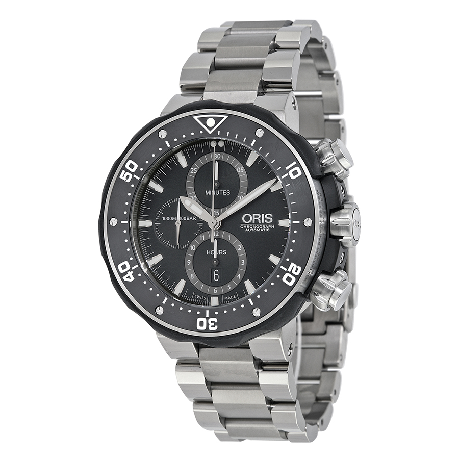 Oris ProDiver Chronograph Automatic Black Dial Men's Watch 01 774 7683 7154 MB