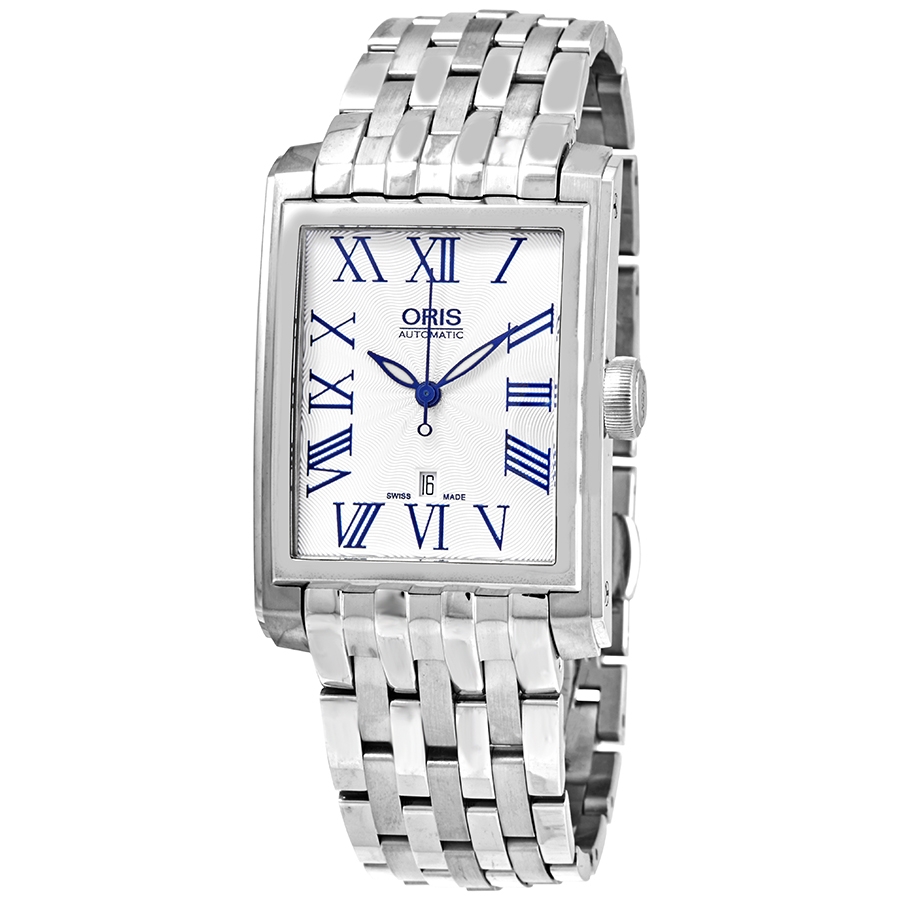 Oris Rectangular Automatic Silver Dial Men's Watch 01 583 7657 4071-07