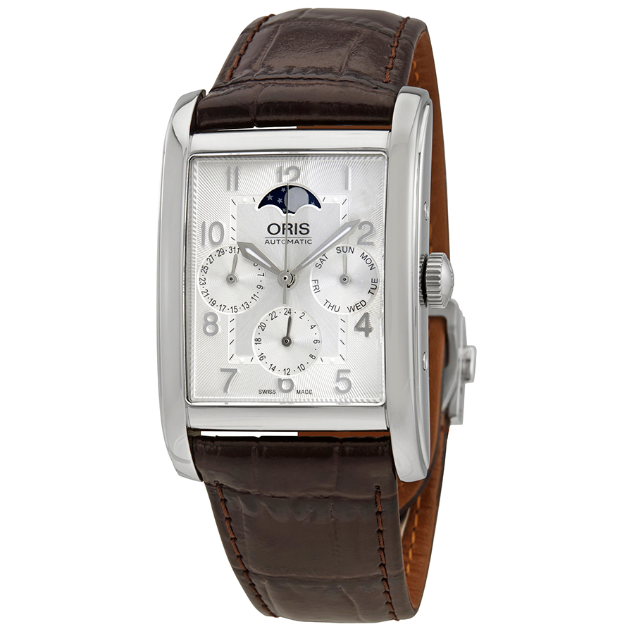 Oris Rectangular Complication Silver Dial Men's Watch 582-7694-4061LS