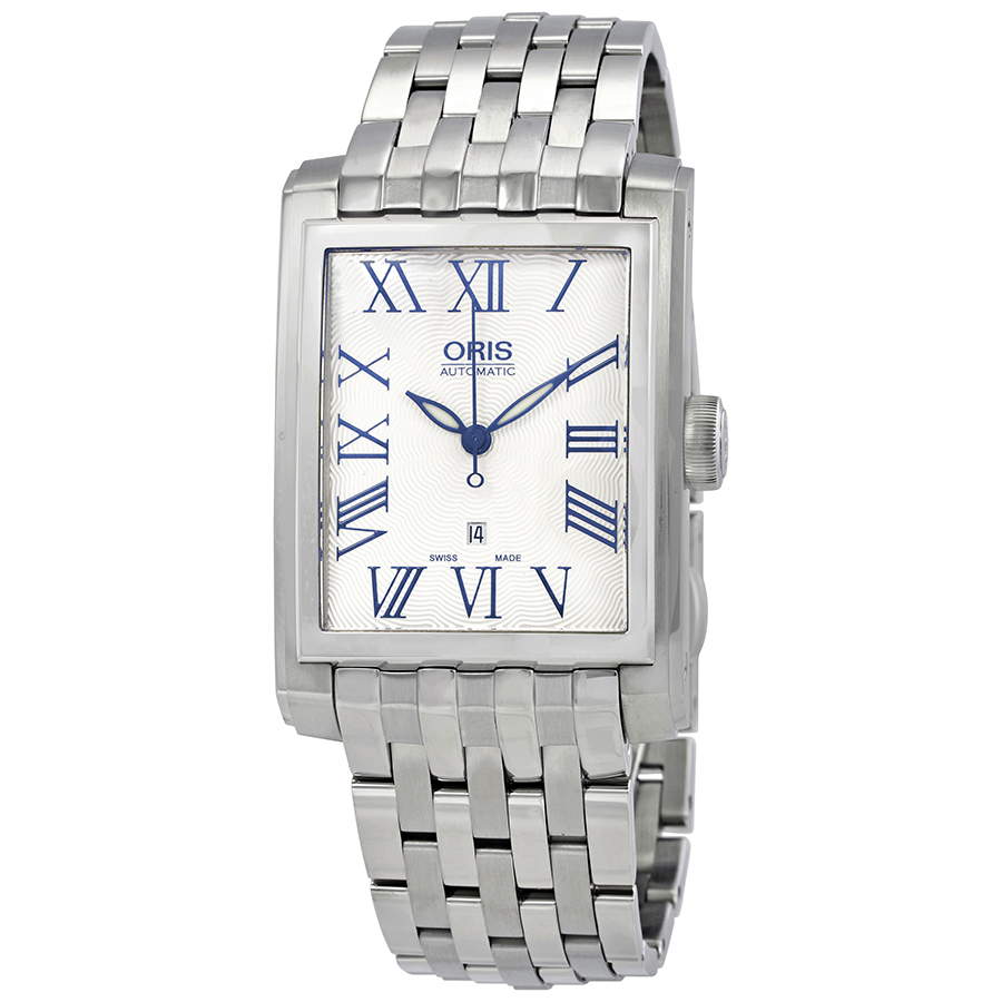 Oris Rectangular Date Automatic Silver Dial Men's Watch 01 561 7657 4071-07 8 21 82