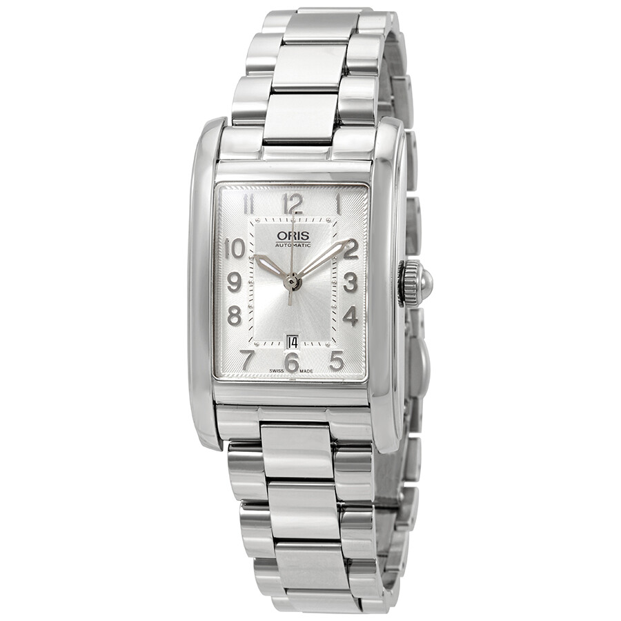 Oris Rectangular Automatic Silver Dial Ladies Watch 01 561 7692 406107
