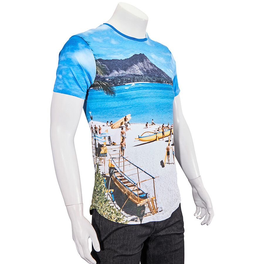 Orlebar Brown Men's Photographic Print T-shirt In Blue