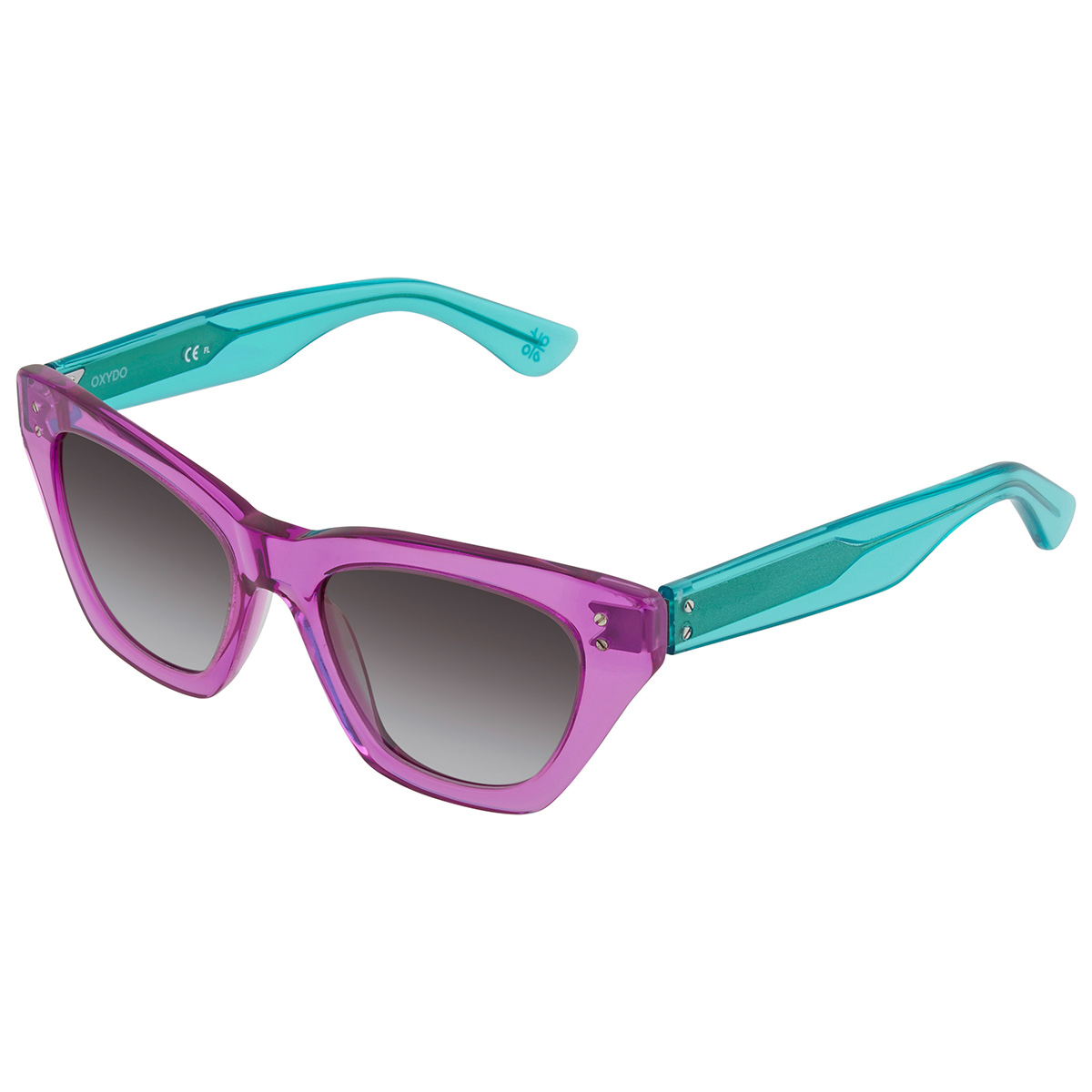 Oxydo Grey/Green Gradient Cat Eye Ladies Sunglasses OX 1085  display picture 3
