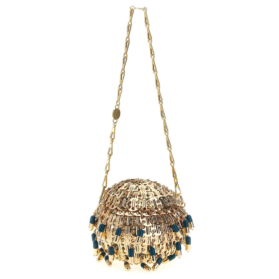 Rabanne Chain Strap Beaded Handbag 1969 Ball Pils In Multi