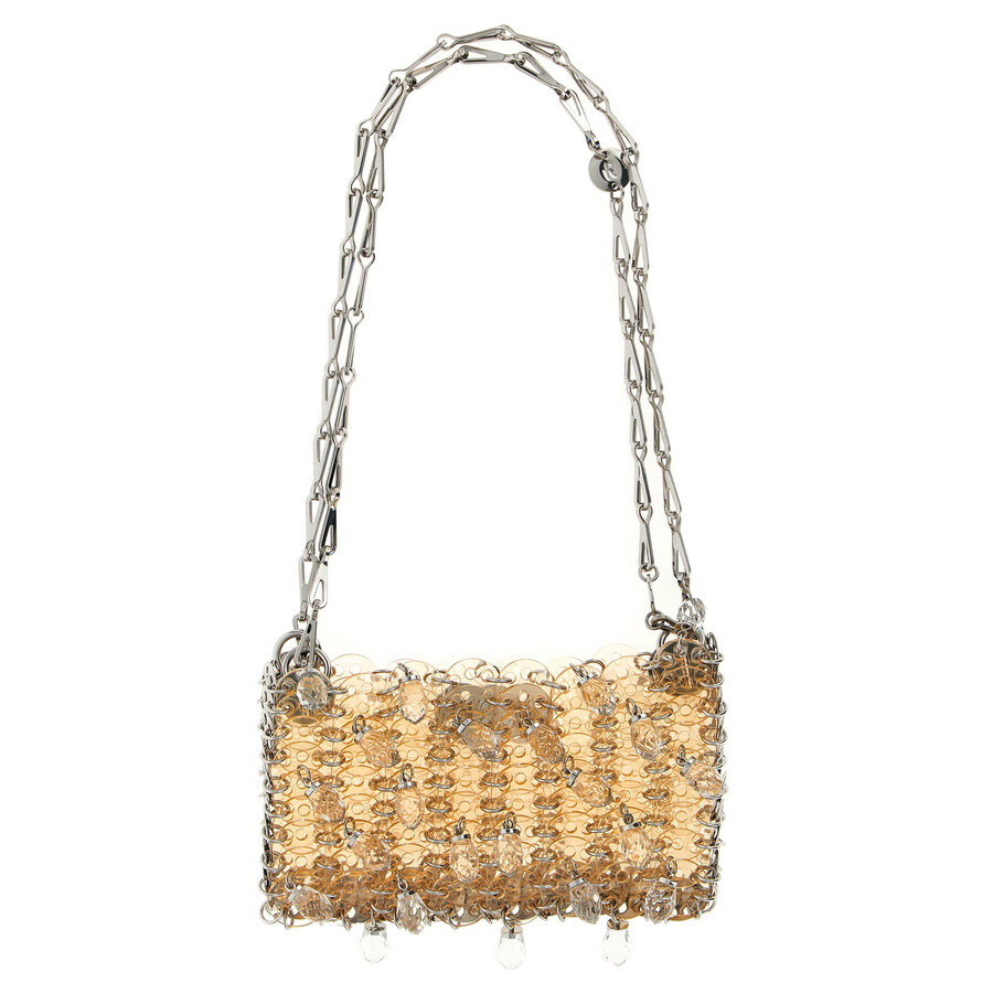 Rabanne 1969 Nano Crystal Resin Shoulder Bag In Yellow