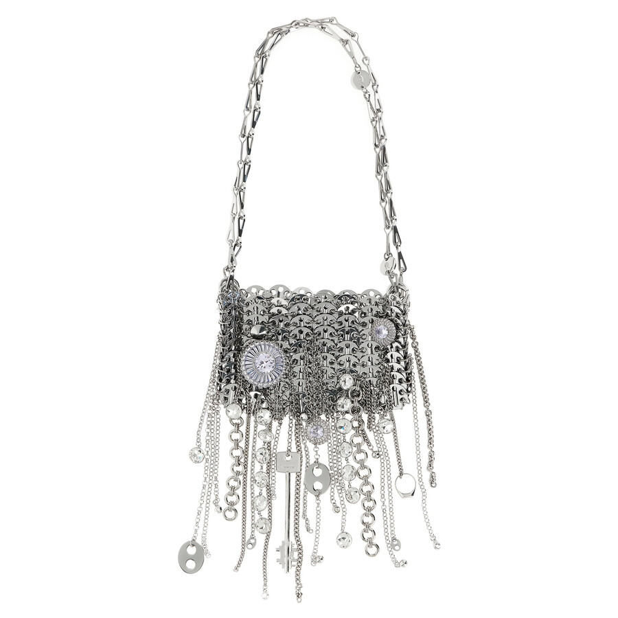 Rabanne Paco 1969 Nano Judy Blane Shoulder Bag In Silver