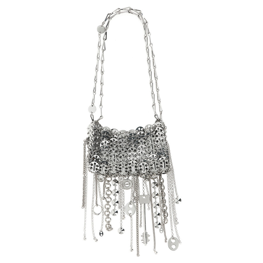 Rabanne Paco 1969 Nano Judy Blane Shoulder Bag In Silver