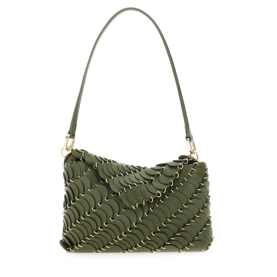 Rabanne Paco  Leather Bag. In Green