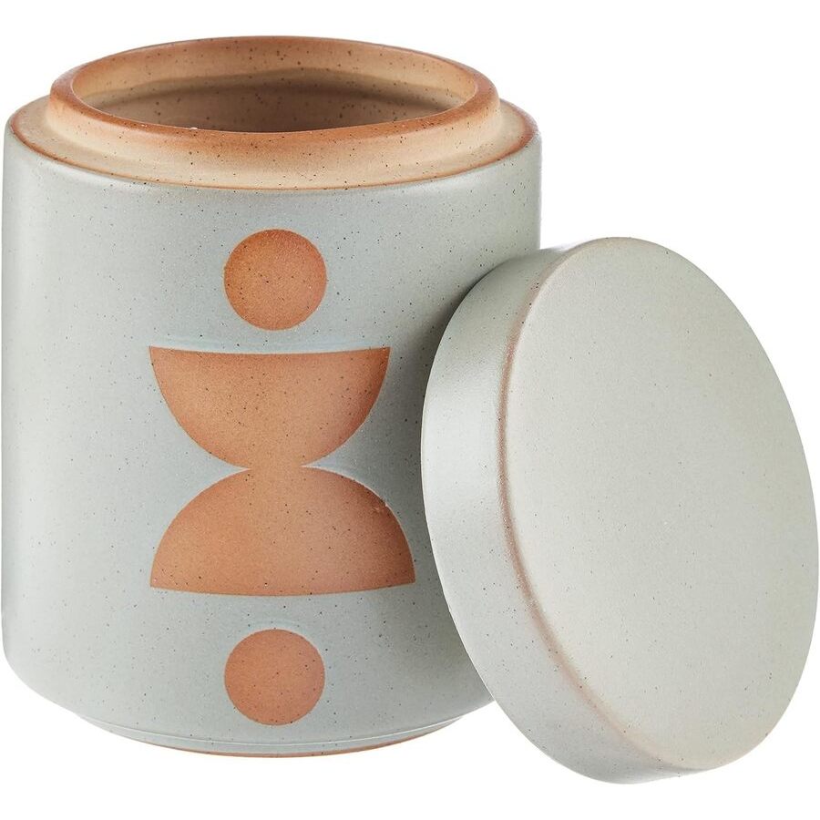 Paddywax Ocean Rose & Bay Form 12 oz Mint Glazed Ceramic With Lid