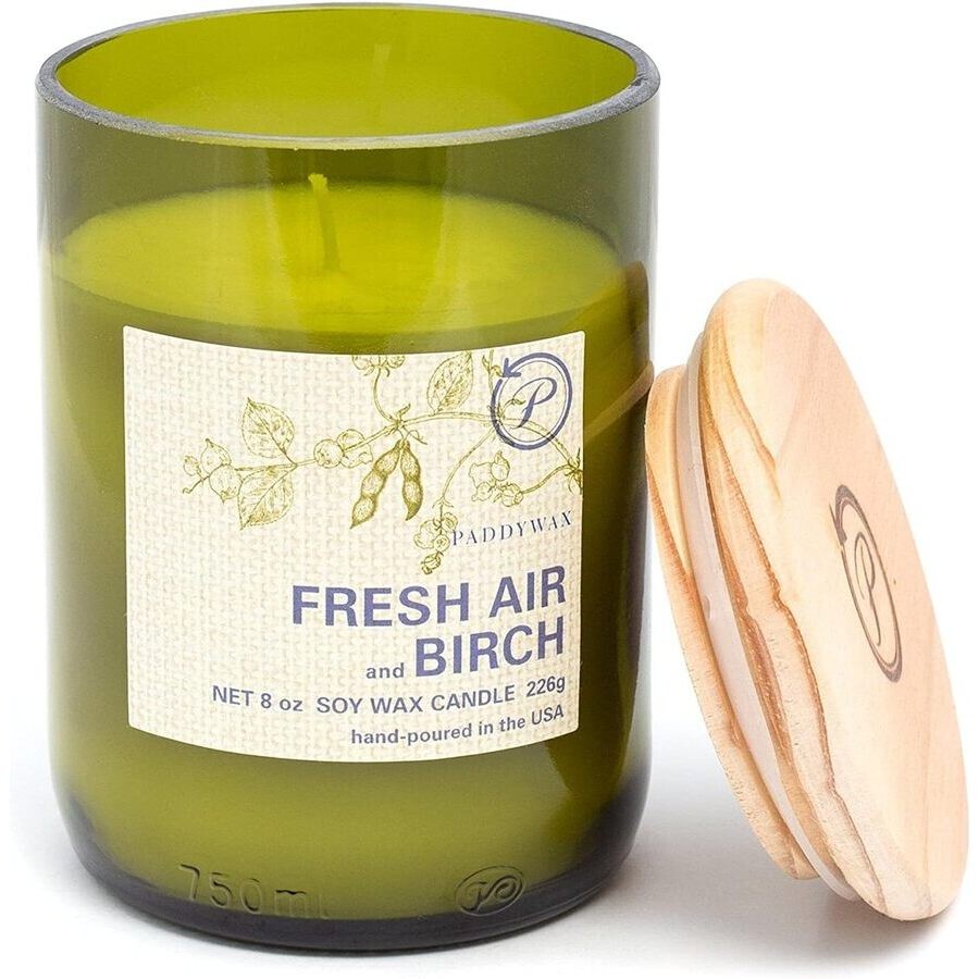 Paddywax Unisex Fresh Air & Birch 8 oz Scented Candle 647658023595 In Green