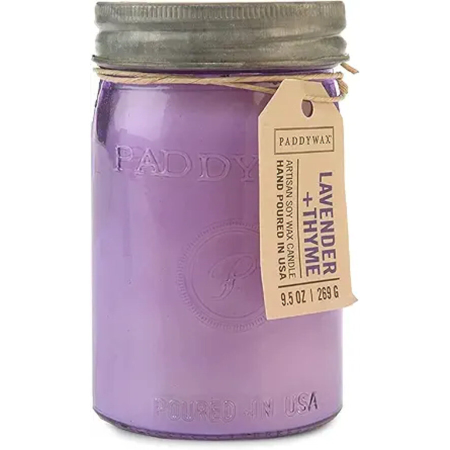 Paddywax Unisex Lavender & Thyme 3 oz Scented Candle 647658386614 In Purple