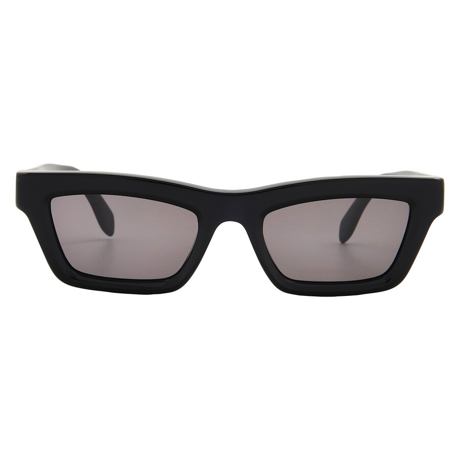 Palm Angels Melrose Dark Grey Rectangular Unisex Sunglasses Peri108 1007 51 In Black