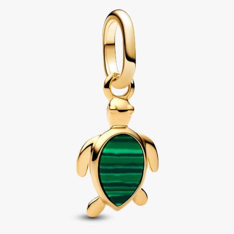 Pandora 14k Gold-plated Turtle Mini Dangle Charm