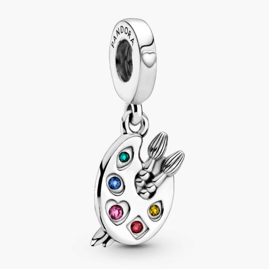Pandora Artists Palette Sterling Silver Dangle In Multi