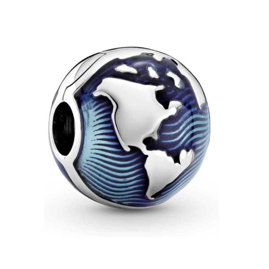 Pandora Blue Globe Clip Charm 799429C01 5700302928587 - Jewelry - Jomashop