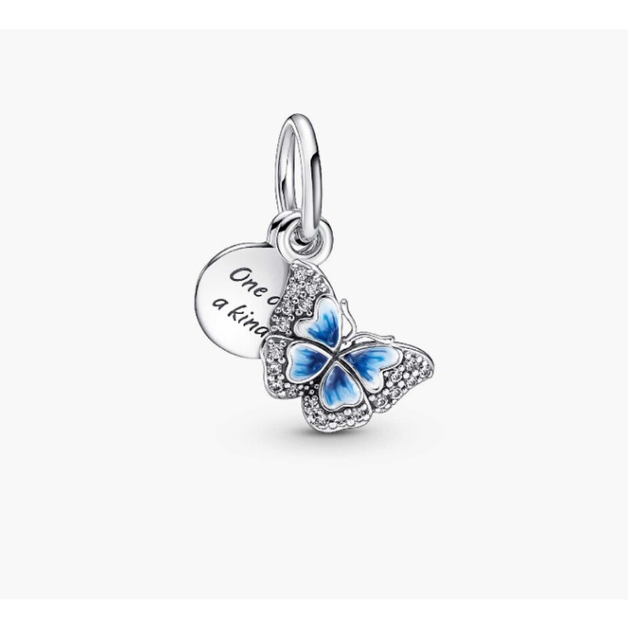 Pandora Butterfly Sterling Silver Dangle In Brown