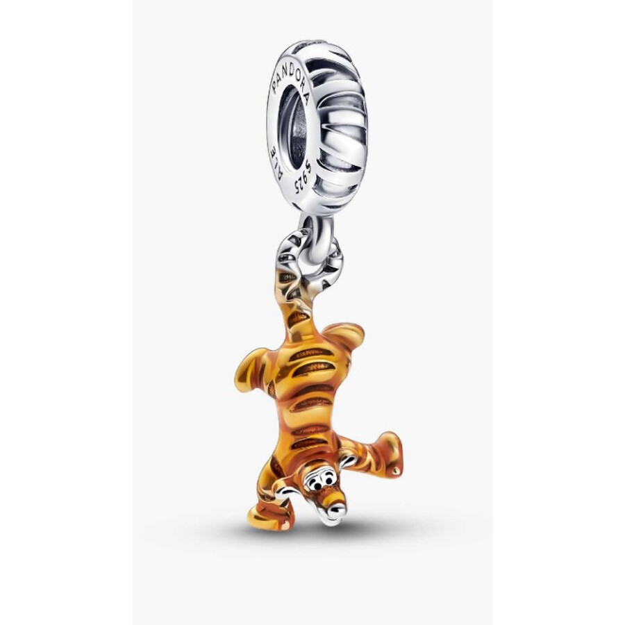 Pandora Disney Tigger Sterling Silver Dangle In Orange