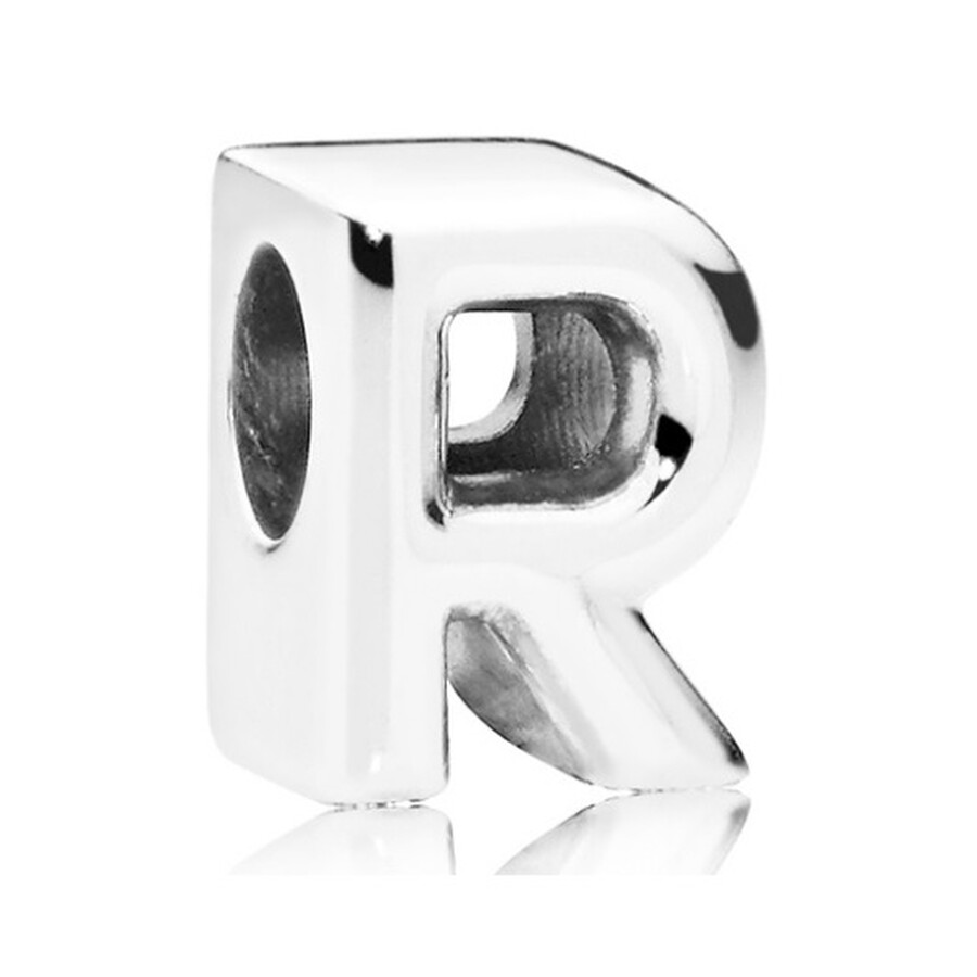 Pandora Letter R Silver Charm In Metallic
