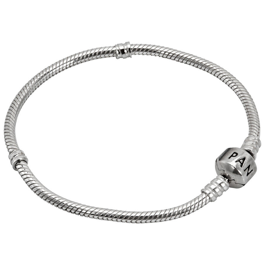 Pandora Moments Snake Chain Bracelet In Sterling Silver In Silver