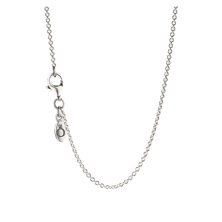 Pandora Silver Necklace In Burgundy